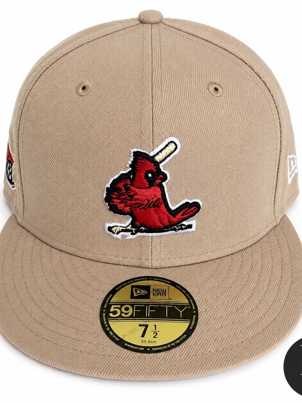 New Era St. Louis Cardinals Cooperstown 59FIFTY Fitted Hat Size 7 1/2 Khaki